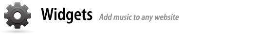 Widgets. Add music to any website.