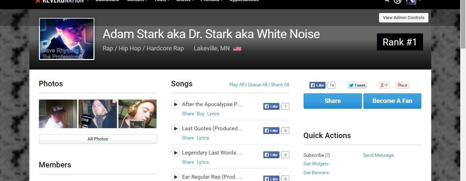 Adam Stark aka Dr. Stark aka White Noise cover image